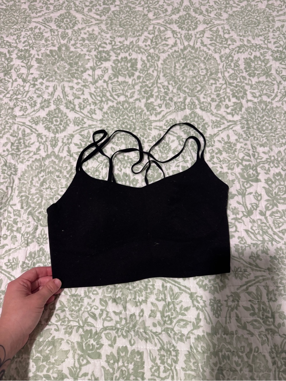 aerie Black Strappy Seamless Bralette